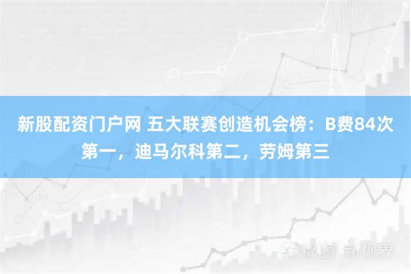 新股配资门户网 五大联赛创造机会榜:B费84次第一,迪马尔科第二,劳姆第三