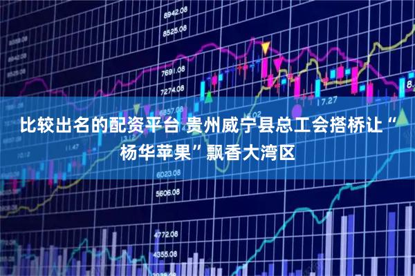 比较出名的配资平台 贵州威宁县总工会搭桥让“杨华苹果”飘香大湾区